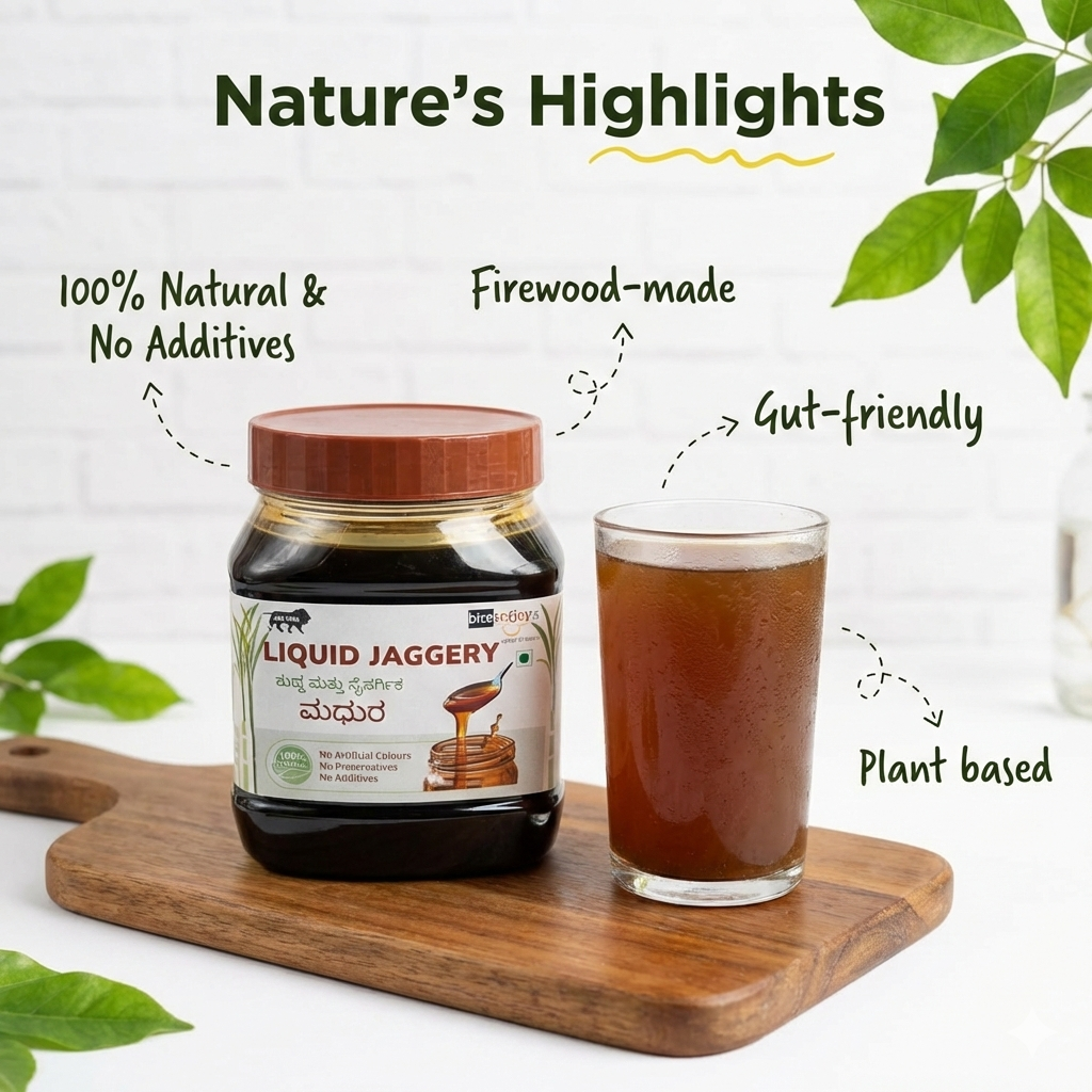 Liquid Jaggery (gur) | Kaakvi | Joni Bella | Telu Bella / ಜೋನಿ ಬೆಲ್ಲಾ - Image 2